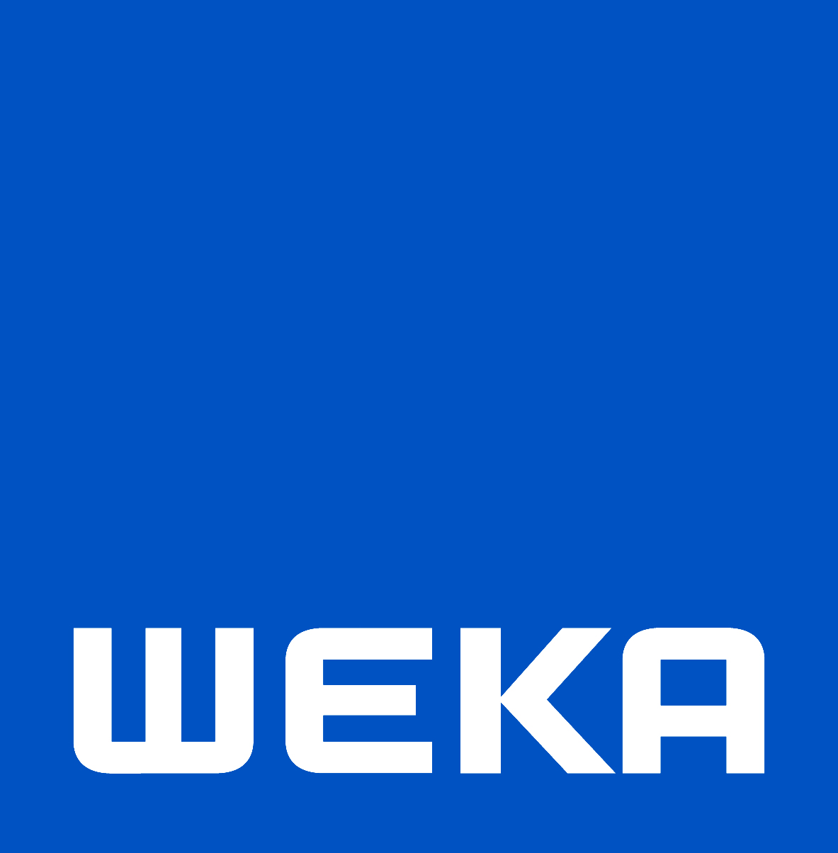 Logo der WEKA Media GmbH & Co. KG: Blaues Schriftzug WEKA auf blauen Quadrat