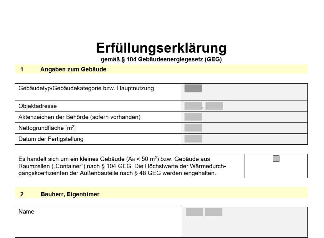 Gratis-Download: Formular GEG-Erfüllungserklärung | WEKA