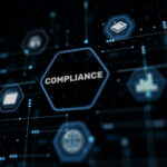 Der Begriff Compliance steht im Zentrum des Bildes. Bei Compliance-Audits wird die Gesetzeskonformität in Unternehmen, die als Compliance bezeichnet wird, überprüft.