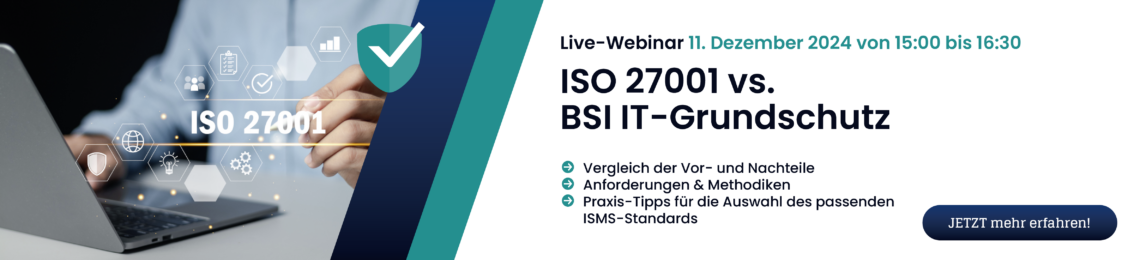 Banner IT-Security Webinar ISO 27001