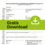 Gratis Muster: EG-Konformitätserklärung gemäß Richtlinie 2006/42/EG, Anhang II 1.A