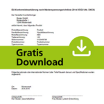 Gratis Muster: Konformitätserklärung nach Niederspannungsrichtlinie 2014-35-EU auf deutsch &amp; englisch